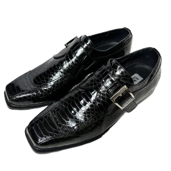 VTG Formal Faux Reptile Embossed Dress Blk Shoe Rare Zoot Suit OOAK NWOT main image 7